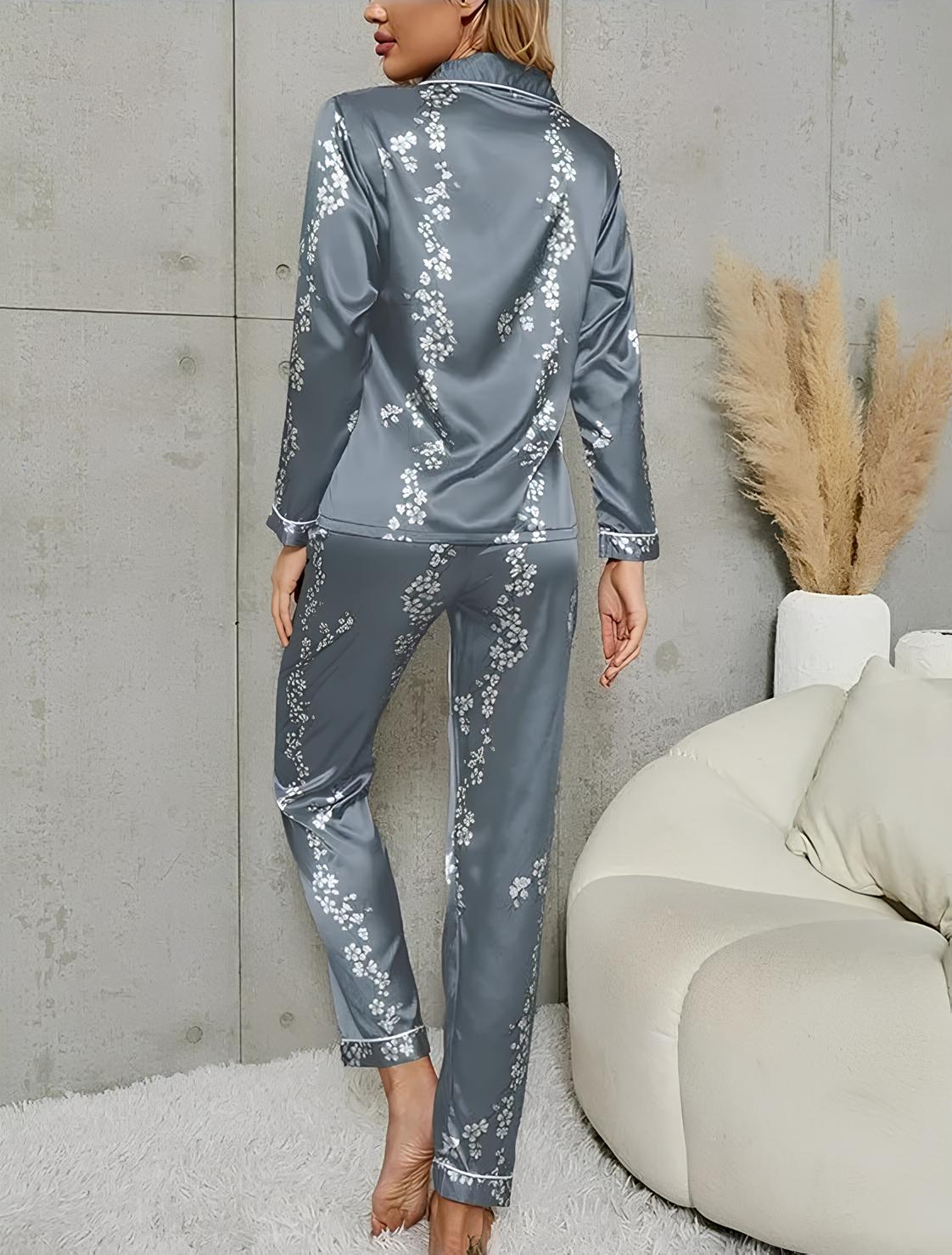 Long Sleeve Flower Print Pajamas - TINKS™