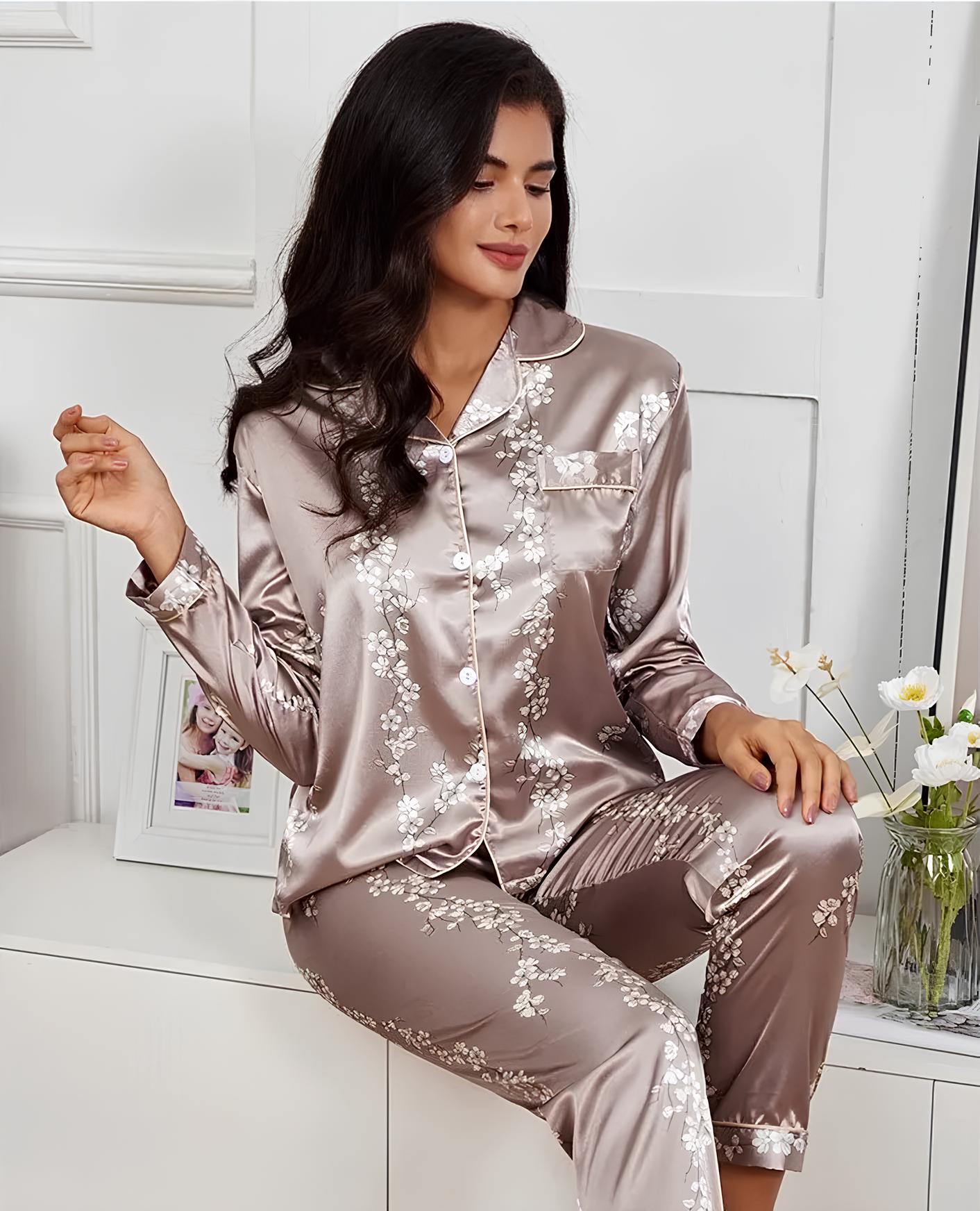 Long Sleeve Flower Print Pajamas - TINKS™
