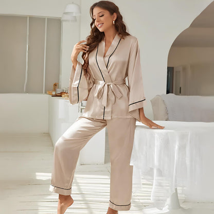 Satin Flared Sleeve Casual Night Suits - TINKS™